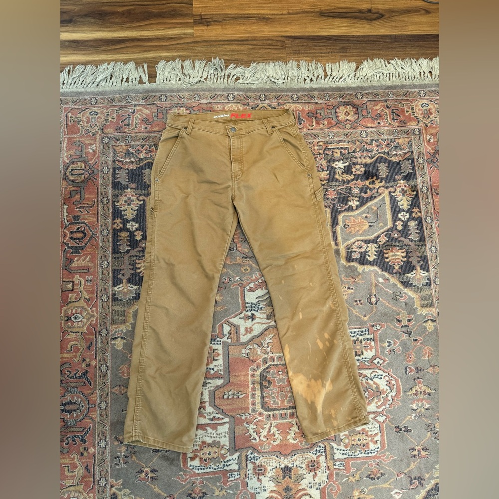 Vintage dickies workwear pants bleach stain